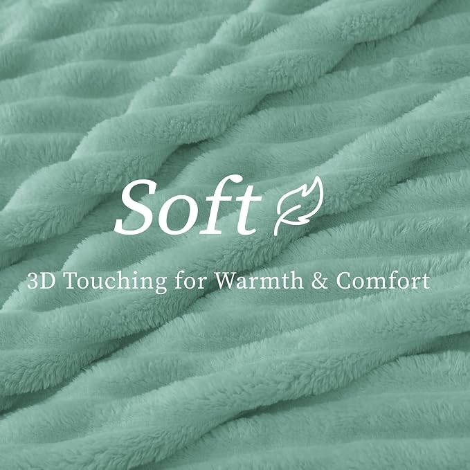 BEDELITE Ribbed Fleece Throw Blanket - Image 4