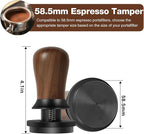PUSEE 58.5mm Espresso Coffee Tamper - Premium Barista Coffee Tamper, 30lb Calibrated Double Spring Titanium Coating Base Ground Espresso Tamper, Fits for All 58mm Portafilters, Espresso Accessories