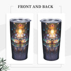 Dragonfly Tumbler with Lid and Straw 20oz Coffee Tumblers Leakproof Stainless Steel Travel Mug Vacuum Insulated Cup for Iced and Hot
