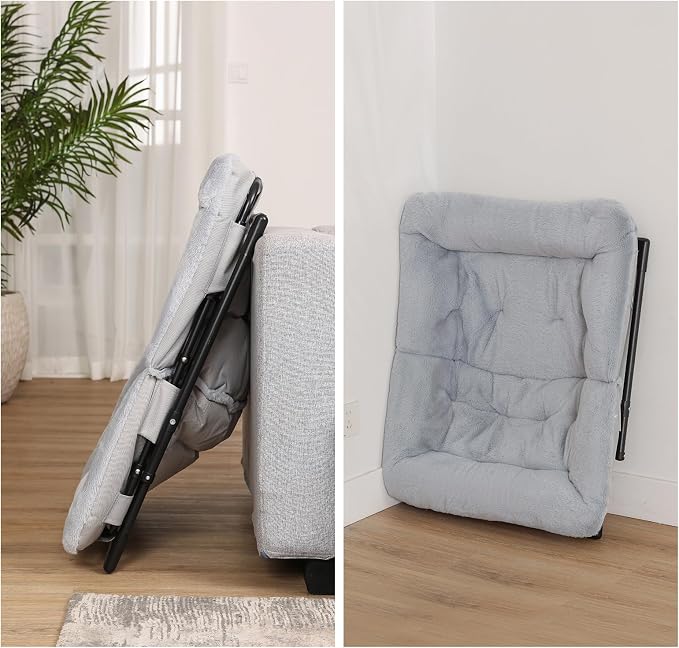 Comfy Saucer Chair for Adults, Soft Faux Fur Bedroom Chair, Accent Dorm Chairs - Image 7