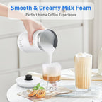 Secura 4-in-1 Electric Milk Frother & Warmer – Hot/Cold Foam Maker for Lattes, Cappuccinos, Macchiatos, Hot Chocolate & Matcha – IPX6 Splashproof, Auto Shut-Off, Teflon-Free & BPA-Free