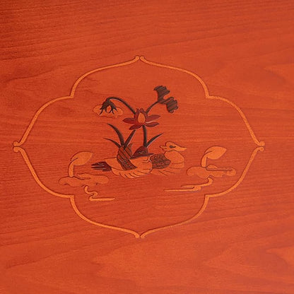 Square Folding Coffee Table, Wooden Korean Style Multifunctional Dining Table - Image 5