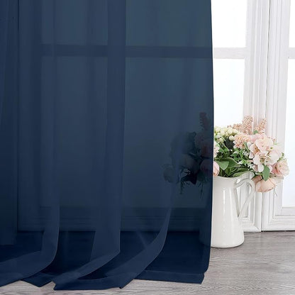 Chyhomenyc Sheer Curtains Extra Long 96 inch 2 PCS- Casual Style Airy & - Image 4