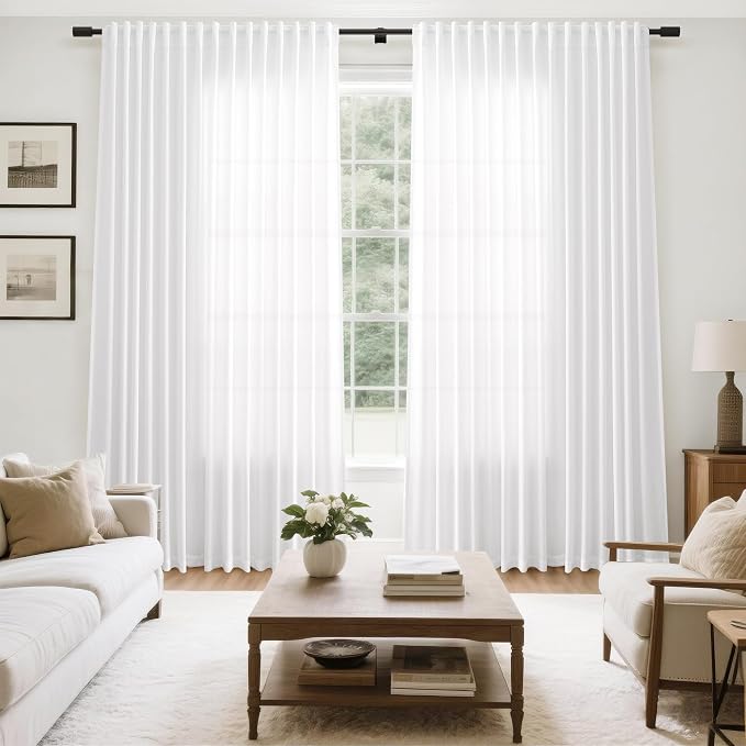 Extra Wide 100x96 Inch Linen Curtains - Image 7