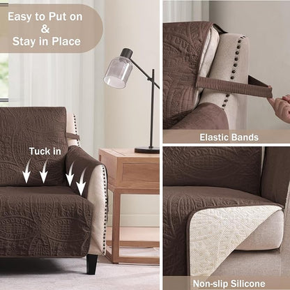 Soft Couch Cover 2 Cushion Sofa, Water-Repellent Sofa Slipcovers - Image 5