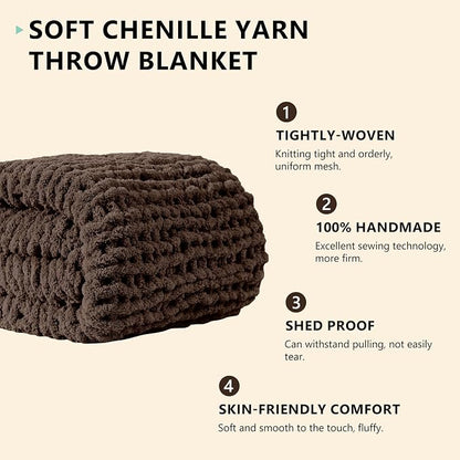 L'AGRATY Chunky Knit Throw Blanket - Image 2