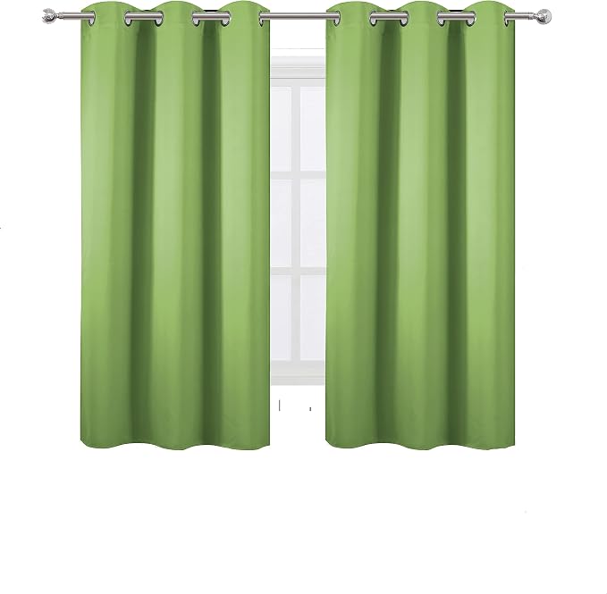 Light Green Bedroom Blackout Curtains - Image 2