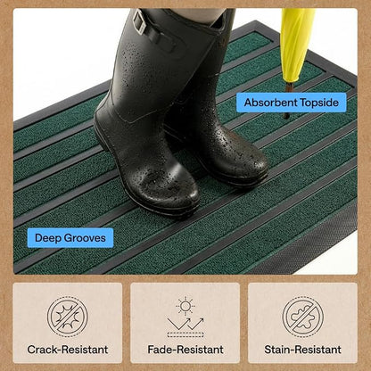 GORILLA GRIP 100% Waterproof All-Season WeatherMAX Doormat US Designed Natural - Image 5