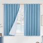 Blue 100% Blackout Linen Window Curtains by LAMIT