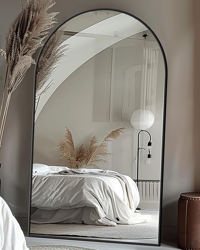 Antok 72" x44” Arched Full Length Floor Mirror, Free Standing/Wall Mount/Leaning by AntokMirror
