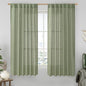 Sage Green Semi Sheer Linen Curtains 60 Inch, Light Filtering Panels | Window by LAMIT
