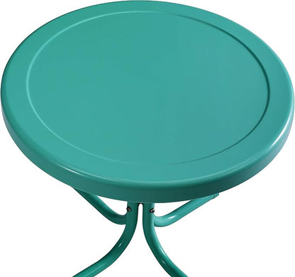 Crosley Furniture Griffith Weather Resistant Retro Metal Outdoor Side Table - Image 4