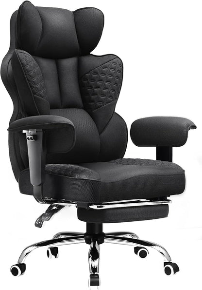 COMHOMA Big and Tall Office Chair Heavy Duty Wide Ergonomic Fabric Deluxe by ComHoma