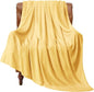 BEDELITE Fleece Blanket Soft Plush Twin Size Blanket Cream Yellow 60"x80" | by BEDELITE