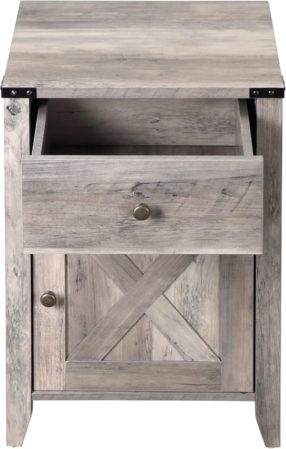 Betterhood Barnwood Rustic Farmhouse Nightstand, Side Table - Image 5