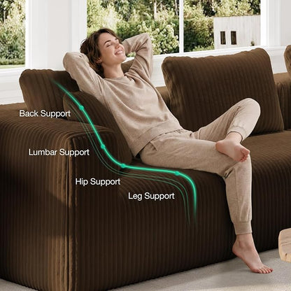 Novilla 70.8" Modular Sectional Sofa, Modern Cloud Sectional Couch - Image 9