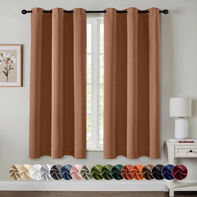 MIULEE Blackout Curtains for Bedroom 2 Panels 40 x 54 Inch Long Sun Baked | by MIULEE