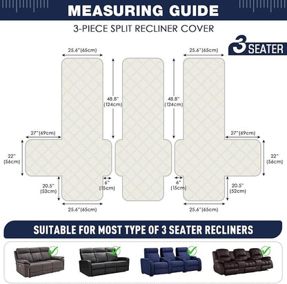 TAOCOCO 100% Waterproof Recliner Sofa Cover, Non Slip Split Couch Covers - Image 2