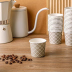 Rtteri 100 Pcs Count 3 oz Disposable Coffee Cups Disposable Espresso Cups Small Paper Cups 3 oz Cups for Coffee Tea Cocoa Juice Mini Paper Cups for Cafes Offices and Home