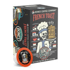Bones Coffee Company Flavored Coffee Bones Cups French Toast | 12ct Single-Serve Coffee Pods Compatible With 1.0 & 2.0 Keurig Coffee Maker | Sweet Buttery Flavor Aroma