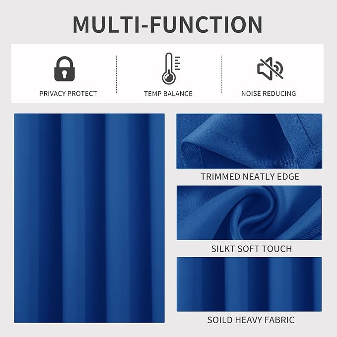 Joydeco Blackout Curtains 90 Inches Long 1 Panel, Thermal Insulated Long - Image 3