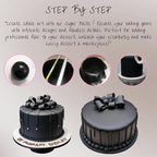 Confect Black Fondant for Cake Decorating – Premium Confect Fondant for Cakes, Cupcakes & Cookies | Vegan, Gluten-Free, Nut-Free, Palm Oil-Free – 8.8 Oz