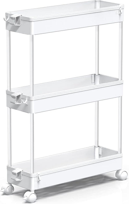 SPACEKEEPER Slim Rolling Storage Cart, 3 Tier Bathroom Storage Organizer - Image 5