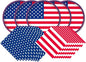 Gatherfun American Flag Patriotic Party Supplies Disposable Napkins and Paper Plates for Veterans Day Election Day 4th of July Independence Day Decorations, Serve 50