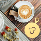 4pcs Coffee Decorating Stencils,Cake Stencil Templates Decoration Foam Templates for Coffee,Dessert,Cake, Chocolate in Wedding Party Dance Valentine's Day