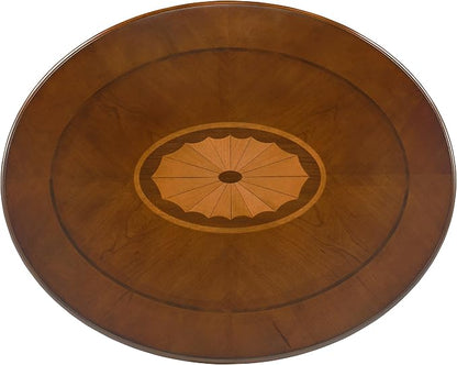 Solid Wood Oval End Table with Drawer and Shelf - Image 3