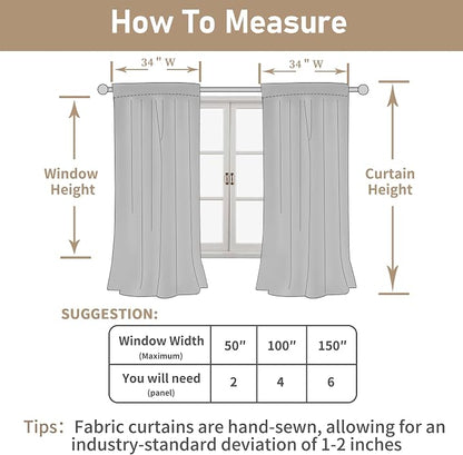 Taupe Linen Boho Curtains 80 inch Length 2 Panels - Image 7