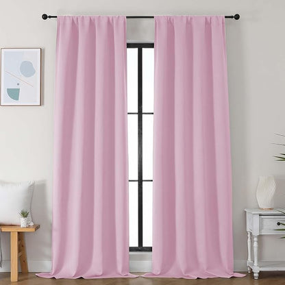 Simplebrand Ava Pink Blackout Curtains by Simplebrand