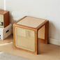 Bohemian Rattan Solid Wood Side Table Bedside Tables Decorative Table Night by Unknown