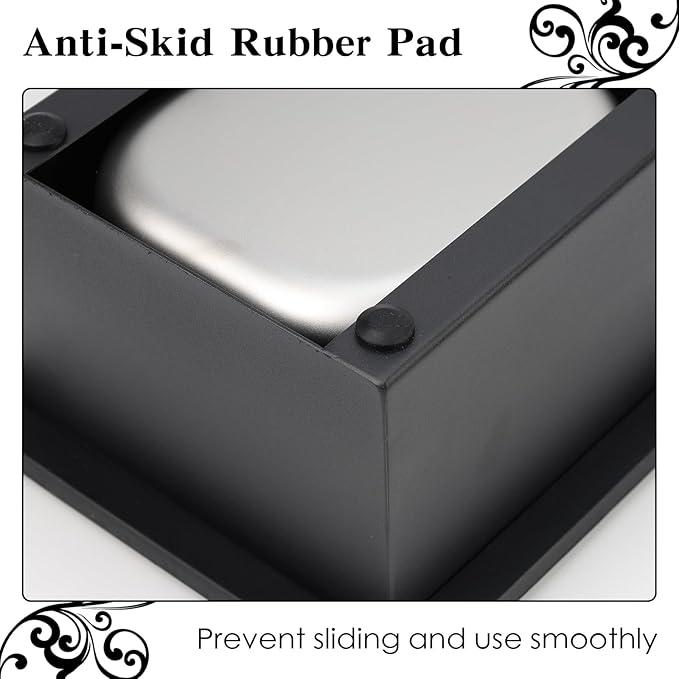 Espresso Knock Box, Stainless Steel Coffee Bag Container, With Steel Bracket And Noise Reducing Rubber Ring (S)