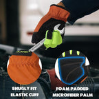 HANDLANDY Work Gloves for Men & Women, Utility Mechanic Working Gloves Touch Screen, Flexible Yard Work Gloves