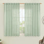 Semi Sheer Linen Curtains 45 Inches Long by LAMIT