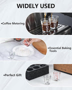 Shot Glasses Measuring Cup Set 2PACK Espresso Shot Glasses Liquid Heavy Glass 26-Incremental Measurement 1 OZ, 2 TBS, 6 TSP, 30 ML Kitchen Tools (Black)