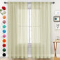 SpaceDresser Basic Rod Pocket Sheer Voile Window Curtain Panels Sage Green 1 by SpaceDresser