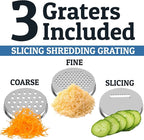Priority Chef Stainless Steel Mixing Bowls with Lids Set, 3 Grater Attachments, Airtight Lids, Non-Slip Silicone Base Mixing Bowl Set, Large Prep Metal Mixing Bowls for Kitchen, Blue