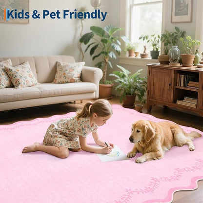 GarveeHome 2.5x10 Scalloped Washable Runner Rug Long Hallway Kitchen Rug | Soft - Image 7