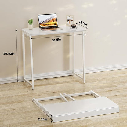 WOHOMO Folding Desk, 31.5" Small Desk - Image 2