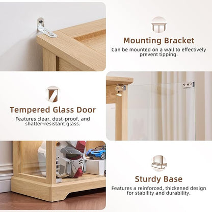 LELELINKY Farmhouse Display Cabinet Set of 2 - Image 6