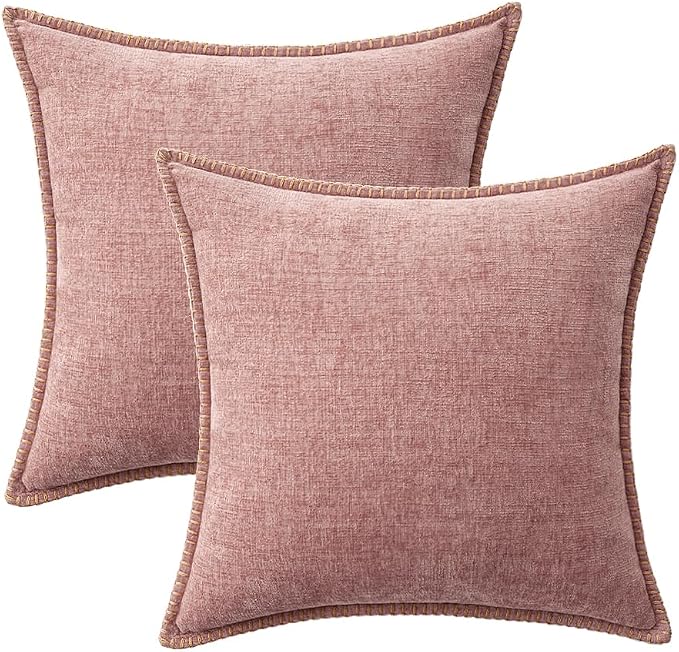 MIULEE Decorative Couch Throw Pillow Covers 20x20 Inch Blush Pink 2 Pack | - Image 6