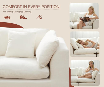 GRUSIGN 141'' Oversized Boneless Cloud Couch - Image 9