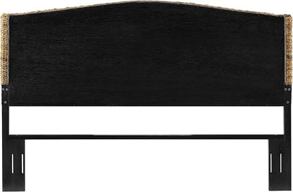 Crosley Furniture Serena Handwoven Natural Fiber Rattan Bed Headboard, Banana - Image 4