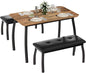 Dining Table for 4, 3-Piece Kitchen Table Set for 4 by IDEALHOUSE