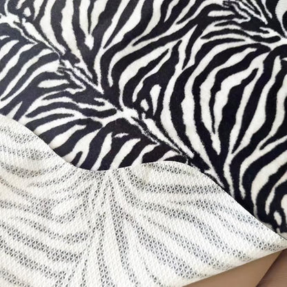 Faux Fur Zebra Animal Print Rug Perfect Throw Area Rug Carpet Floor Mat - Image 5