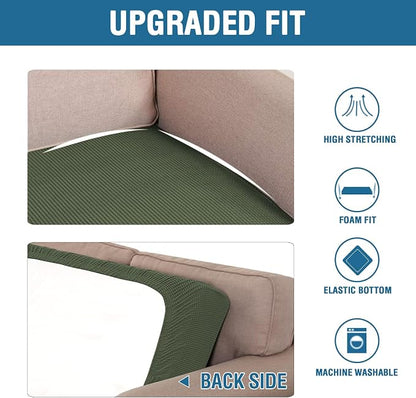 H.VERSAILTEX Super Stretch Individual Seat Cushion Covers Sofa Covers Couch - Image 6