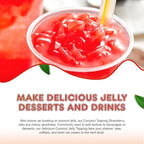 New Fanale Coconut Jelly Topping nata de coco for Boba Tea | Ice Cream | Yogurt | Smoothie | Milk Tea | Desserts (Strawberry, 8.3 lb)