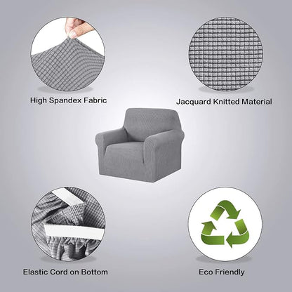 H.VERSAILTEX High Stretch Armchair Cover 1-Piece Rich Jacquard Chair Covers - Image 4